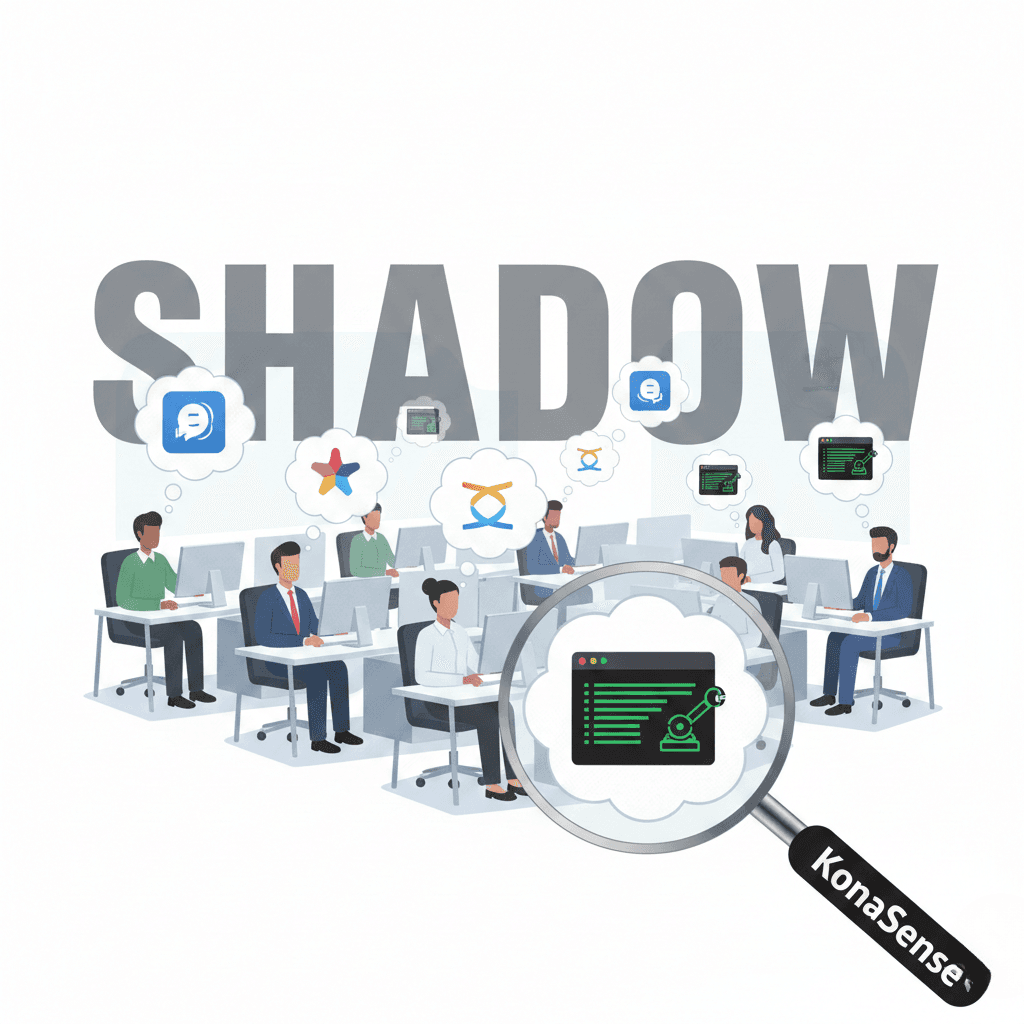 Shadow AI risk identification diagram