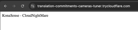 Browser screenshot of a public welcome page served from the laptop