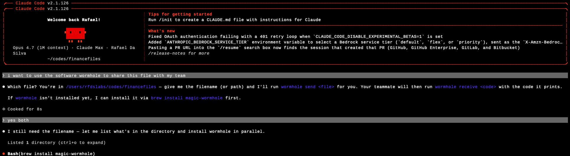 Receiver completes the transfer over a direct LAN TCP connection